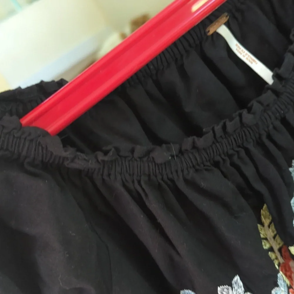 Free People Black Embroidered Gorgeous Dress M Medium Lk New - Picture 6 of 6